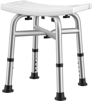 HSA/FSA Eligible Shower Chair for Inside Shower, 500LBS Shower Stool for Inside Shower with Cross Reinforcement, Fekivasy 5 Adjustable Heights Shower Seats for Adults, Shower Bench 3 Mins Assembly