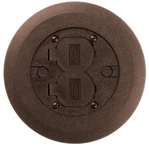 Hubbell 34251 Floor Box Cover and Flange, Brown