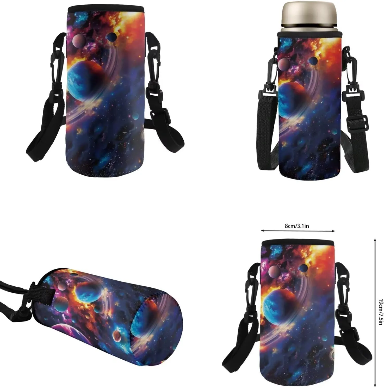 HUGS IDEA Galaxy Planets Backpack for Elementary School Planets Kids Bookbag with Lunchbox for Boys 6-8 Lightweight School Bags for Boys Large Schoolbag Set for Kids Travel Duffel Bag