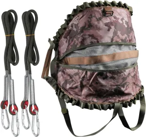 Hunting Saddle, Lightweight Tree Hunting Saddle Packable Tree Climbing Saddle Hammock Saddle Hunting Adjustable Tethered System Stands for Hunting Saddle Platform, Bridge with Buckle