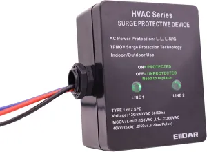 HVAC Surge Protective Device 120/240V Universal Air Conditioner Surge Protector Indoor/Outdoor