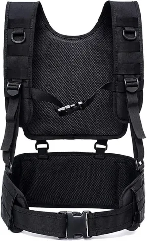 HWZ Tactical Vest MOLLE 1000D Nylon Vest Belt Combat Army Battle Cummer bunds for Mens with Shoulder Sling Combat Waist Belt