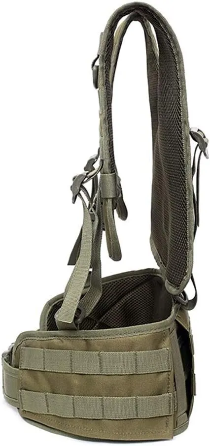 HWZ Tactical Vest MOLLE 1000D Nylon Vest Belt Combat Army Battle Cummer bunds for Mens with Shoulder Sling Combat Waist Belt