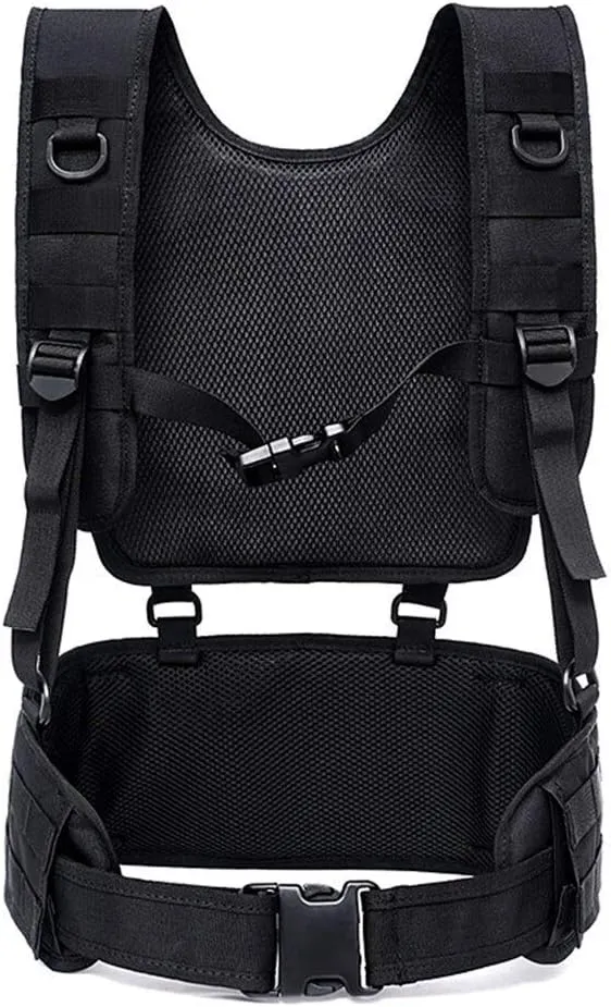 HWZ Tactical Vest MOLLE 1000D Nylon Vest Belt Combat Army Battle Cummer bunds for Mens with Shoulder Sling Combat Waist Belt