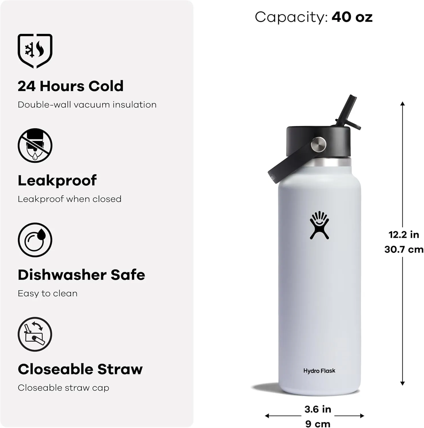 Hydro Flask Wide Flex Straw Cap Lupine 40 Oz