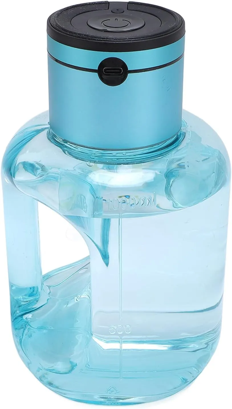 Hydrogen Water Bottle, 4000MAH Battery 5V Hydrogen Sports Bottle 1000ML Lightweight for Office (Blue)