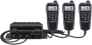 Icom M510BB21 M510bb 21 Black Box Vhf W/black Command Mic & 3 Command Mic Ports