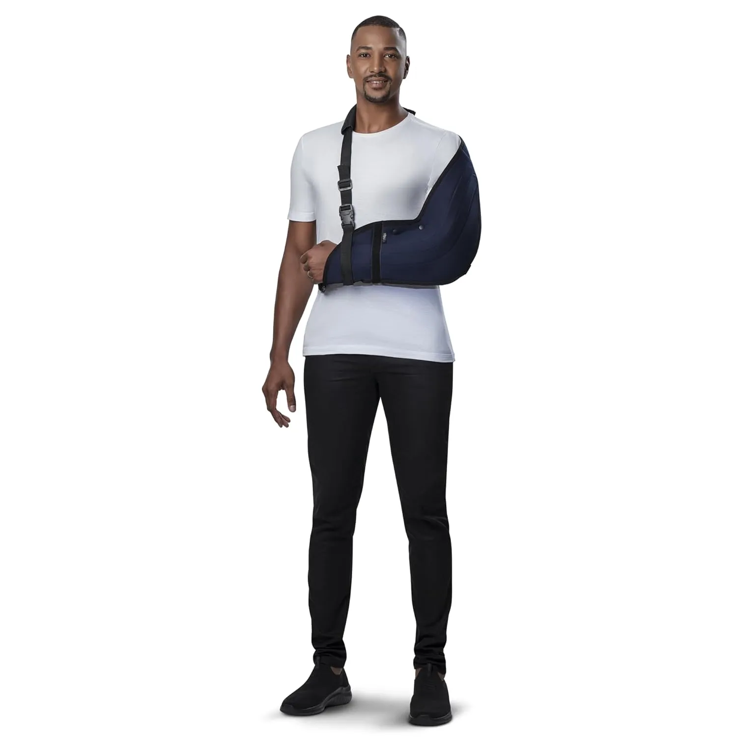 Immobilizer Arm Sling for Upper Limb Injuries - Arm Brace for Left and Right, Bursitis Elbow Brace, Arm Support Straps - Shoulder Support Immobilizer for Rotator Cuff - Black, Small