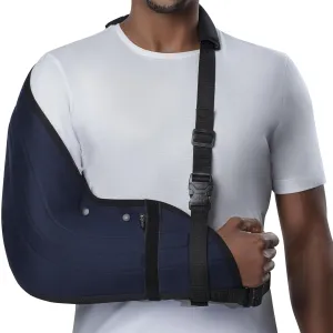 Immobilizer Arm Sling for Upper Limb Injuries - Arm Brace for Left and Right, Bursitis Elbow Brace, Arm Support Straps - Shoulder Support Immobilizer for Rotator Cuff - Black, Small