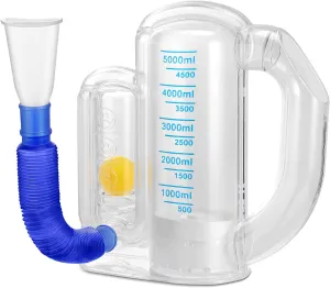 Incentive Spirometer Adult, Breathing Exercise Device for Lungs- 5000ml Volume Measurement