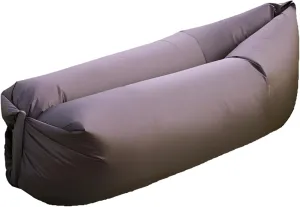 Inflatable Lounger Air Sofa Hammock - Portable, Water-Resistant and Leakproof Ideal for Backyard, Lakeside, Beach, Camping and More (Regular Style, All Black.)