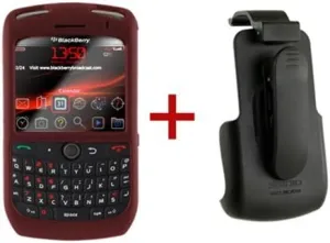 Innocase 360 Surface Spring Clip Holster Combo for BlackBerry Curve 8900 - Burgundy