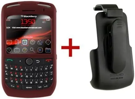 Innocase 360 Surface Spring Clip Holster Combo for BlackBerry Curve 8900 - Burgundy
