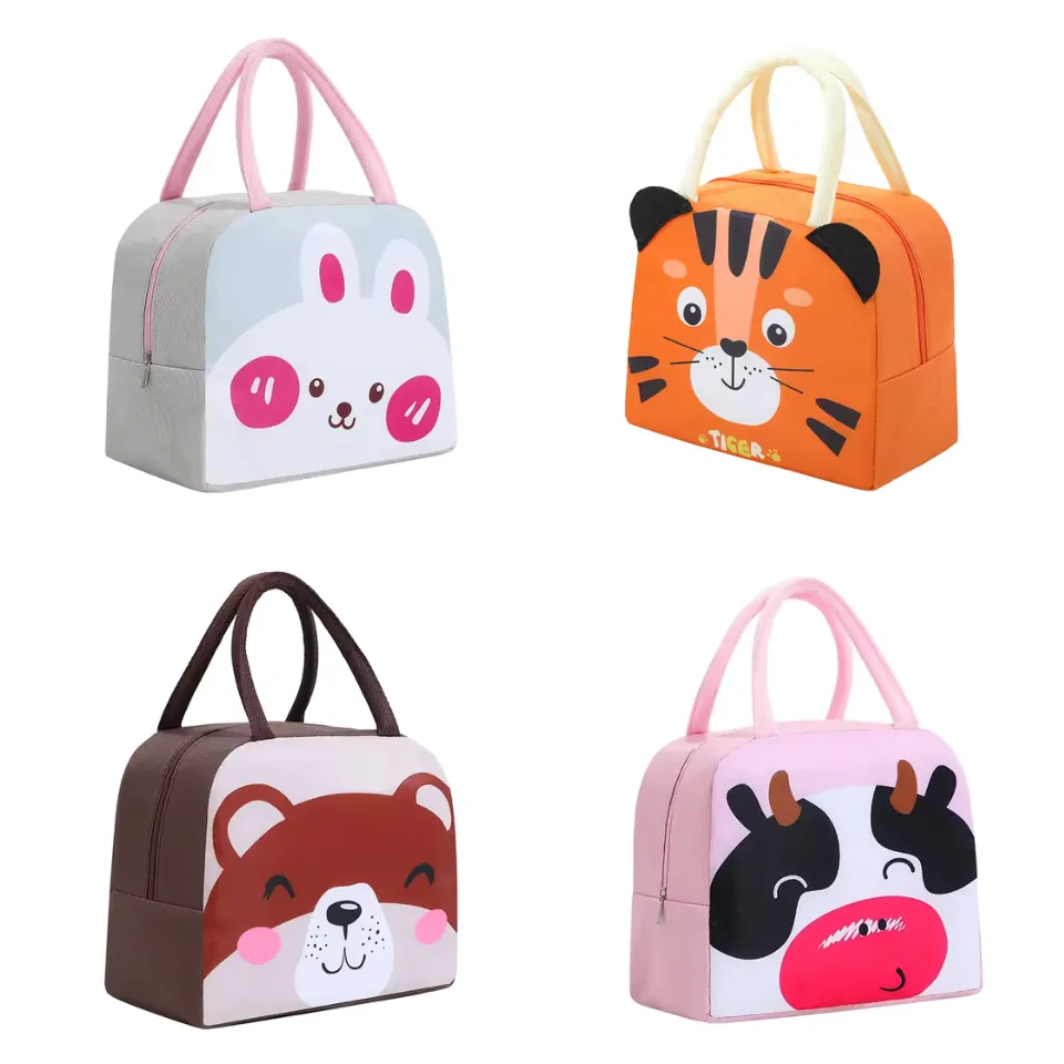 Insulated Animal Lunch Bag for Kids – Durable, Leakproof Thermal Lunchbox with Fun Cartoon Design for School, Picnics, or Daycare Meals