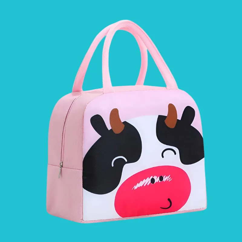 Insulated Animal Lunch Bag for Kids – Durable, Leakproof Thermal Lunchbox with Fun Cartoon Design for School, Picnics, or Daycare Meals