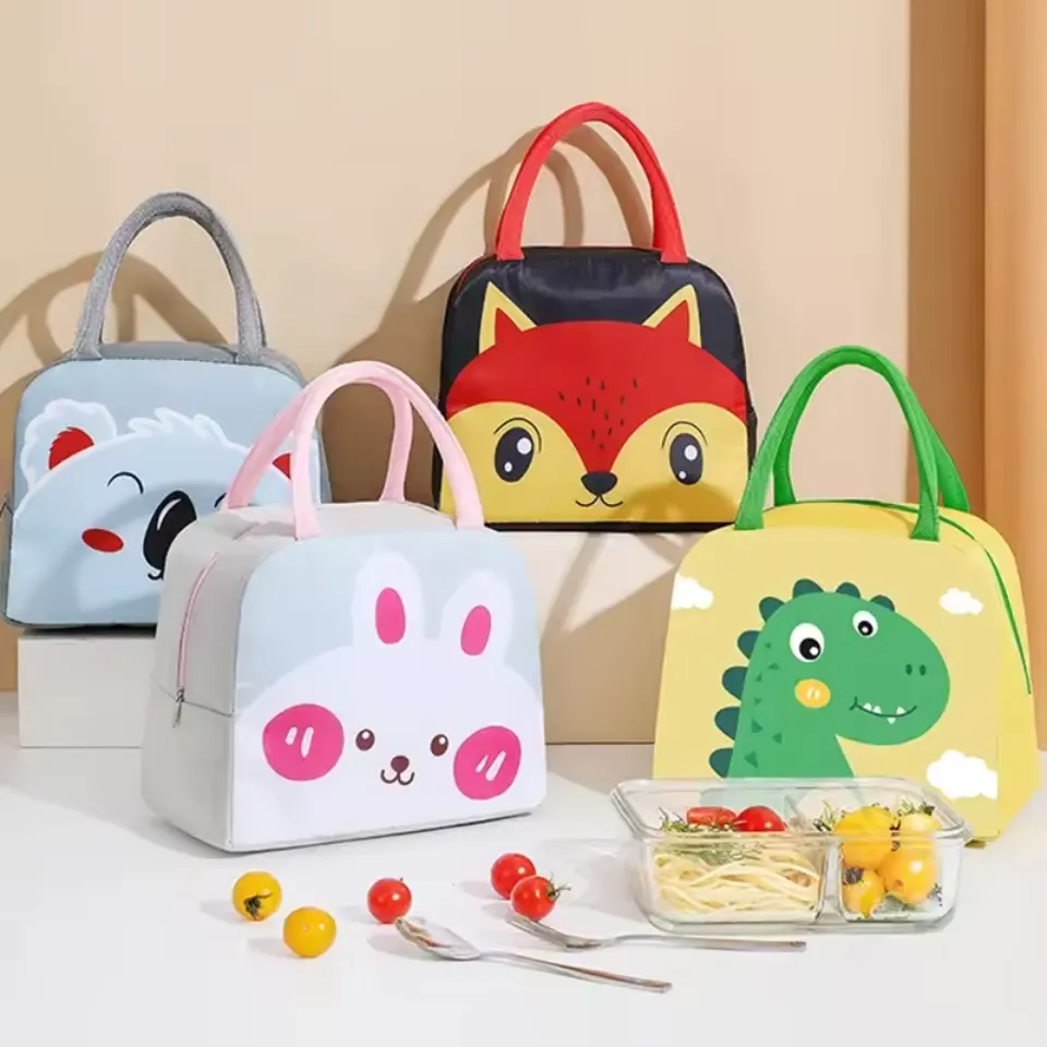 Insulated Animal Lunch Bag for Kids – Durable, Leakproof Thermal Lunchbox with Fun Cartoon Design for School, Picnics, or Daycare Meals