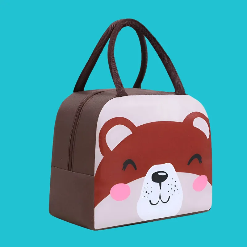 Insulated Animal Lunch Bag for Kids – Durable, Leakproof Thermal Lunchbox with Fun Cartoon Design for School, Picnics, or Daycare Meals