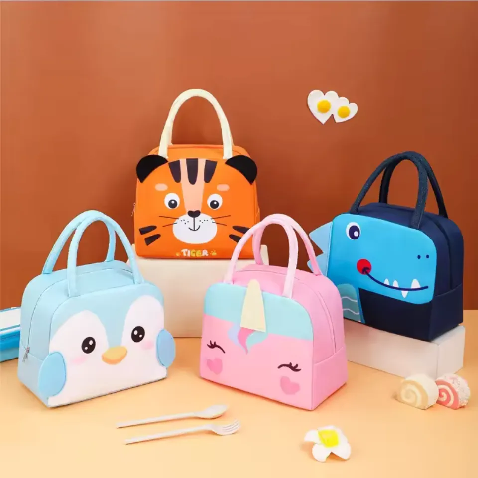 Insulated Animal Lunch Bag for Kids – Durable, Leakproof Thermal Lunchbox with Fun Cartoon Design for School, Picnics, or Daycare Meals