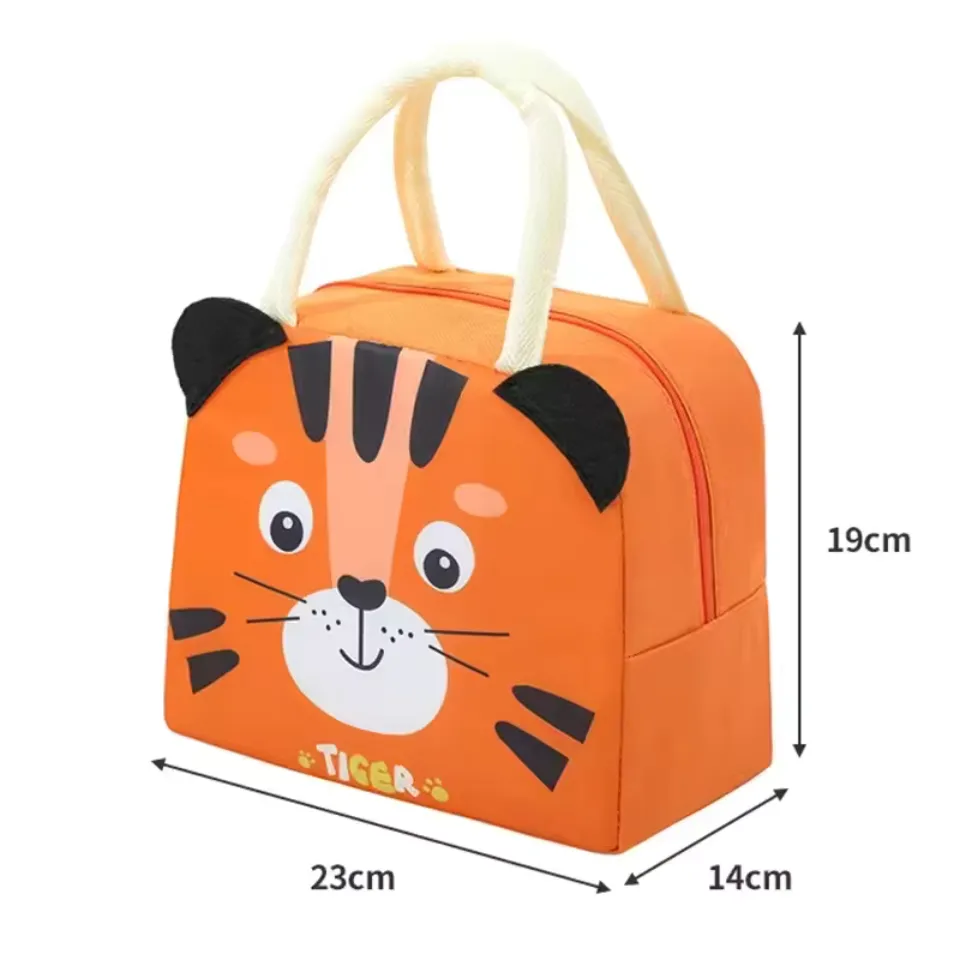 Insulated Animal Lunch Bag for Kids – Durable, Leakproof Thermal Lunchbox with Fun Cartoon Design for School, Picnics, or Daycare Meals