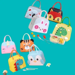 Insulated Animal Lunch Bag for Kids – Durable, Leakproof Thermal Lunchbox with Fun Cartoon Design for School, Picnics, or Daycare Meals