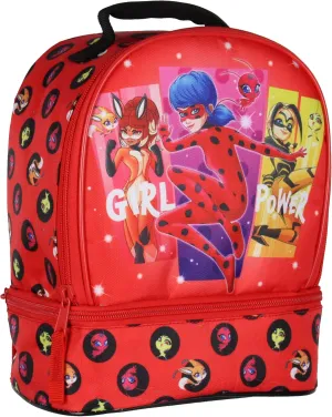 INTIMO Miraculous: Tales of Ladybug & Cat Noir Girl Power Dual Compartment Lunch Box Bag