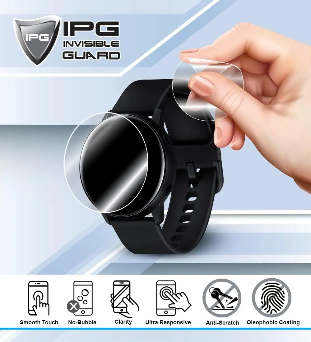 IPG for Garmin VENU 3S GPS Smartwatch Hydrogel Screen Protector (2 Units) Invisible HD Clear Film Anti Scratch Guard-Smooth/Self-Healing/Bubble for Venu3S
