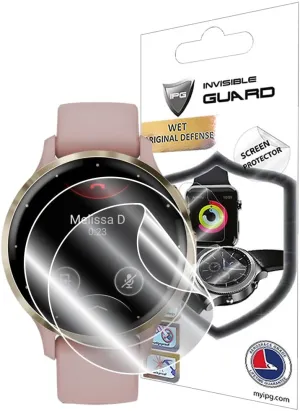 IPG for Garmin VENU 3S GPS Smartwatch Hydrogel Screen Protector (2 Units) Invisible HD Clear Film Anti Scratch Guard-Smooth/Self-Healing/Bubble for Venu3S