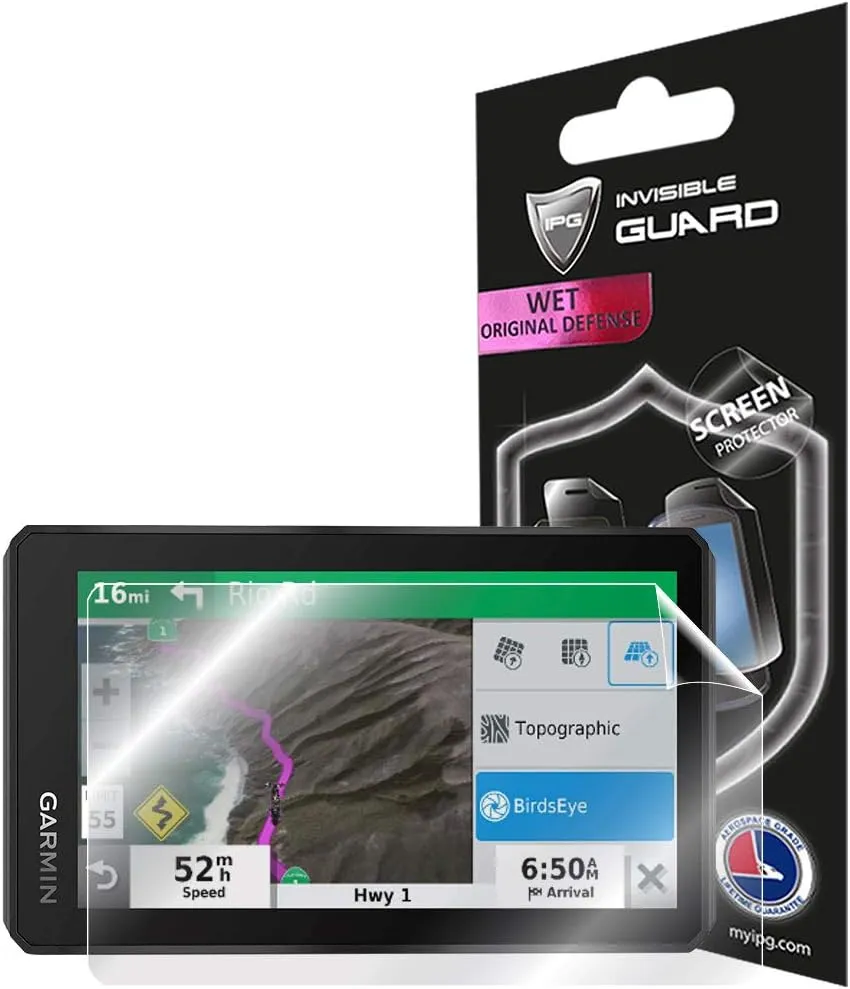 IPG For Garmin zumo XT Motorcycle GPS Navigation Device 5.5-inch Display Screen Protector Invisible Ultra HD Clear Film Anti Scratch Skin Guard - Smooth/Self-Healing/Bubble -Free
