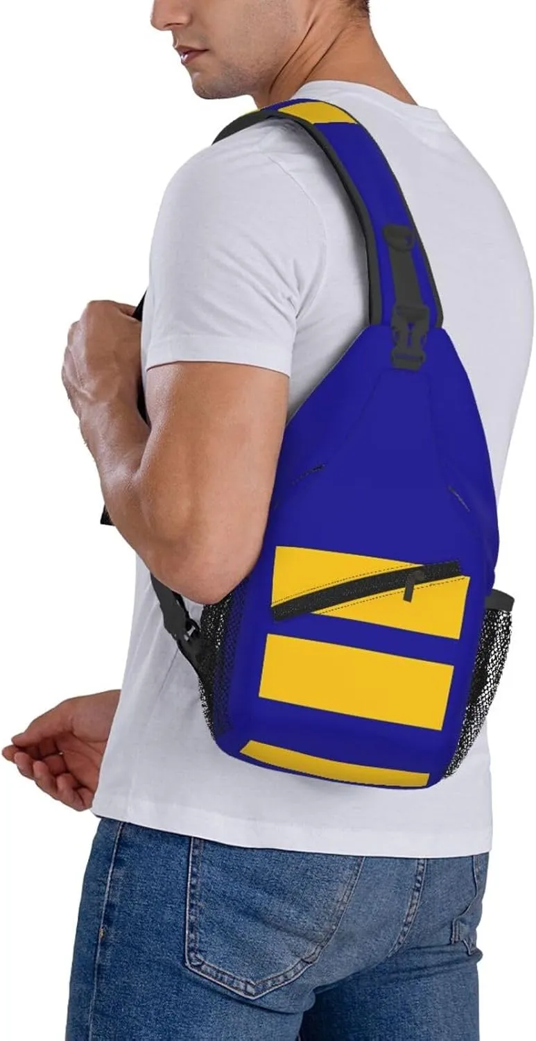 Jamaican Flag Lion Head Sling Bag Adjustable Chest Bags Casual Crossbody Bag Travel Shoulder Backpack