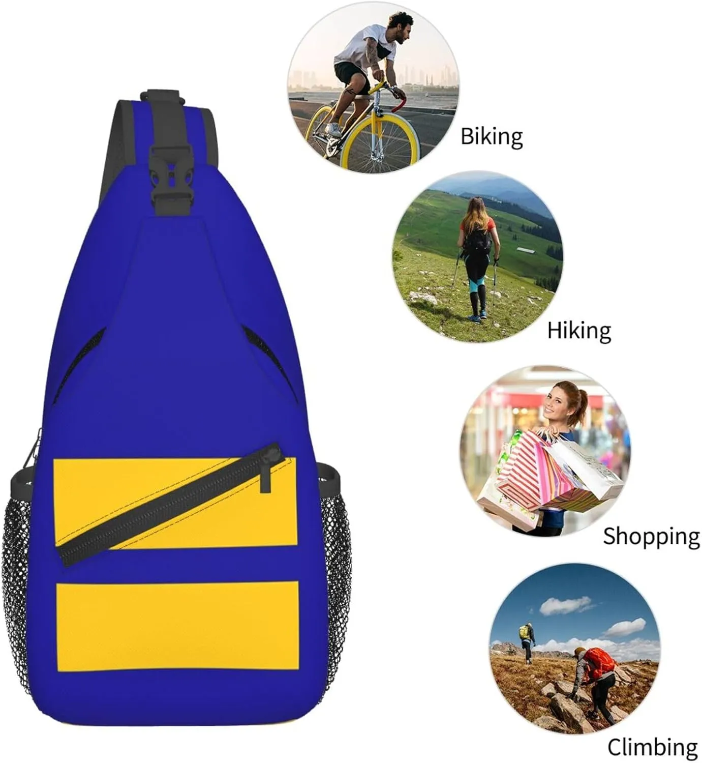 Jamaican Flag Lion Head Sling Bag Adjustable Chest Bags Casual Crossbody Bag Travel Shoulder Backpack