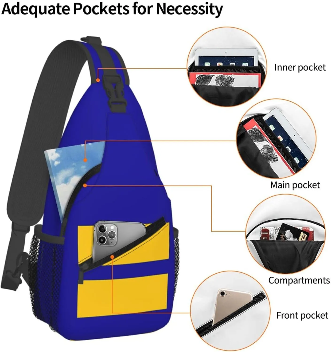Jamaican Flag Lion Head Sling Bag Adjustable Chest Bags Casual Crossbody Bag Travel Shoulder Backpack