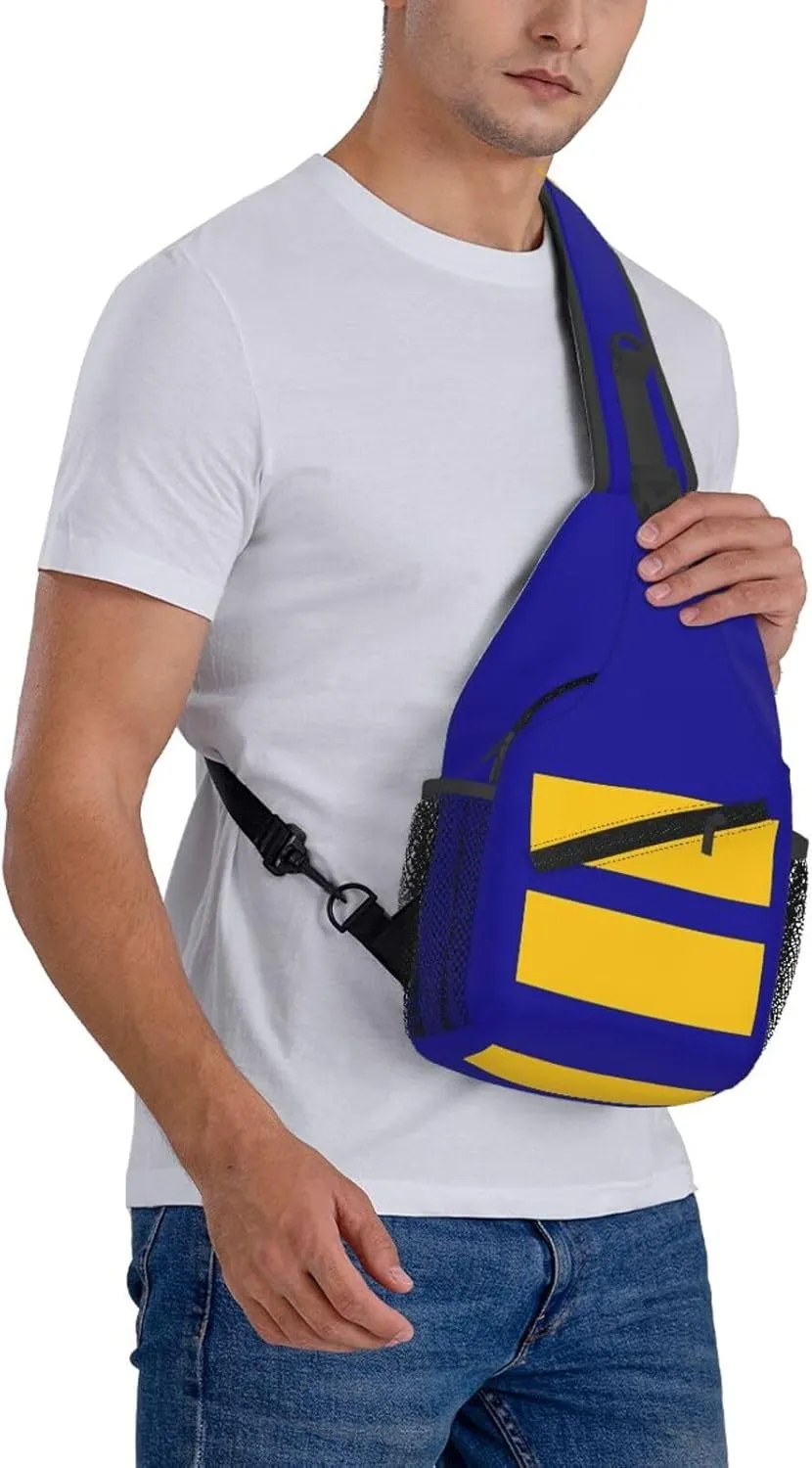Jamaican Flag Lion Head Sling Bag Adjustable Chest Bags Casual Crossbody Bag Travel Shoulder Backpack