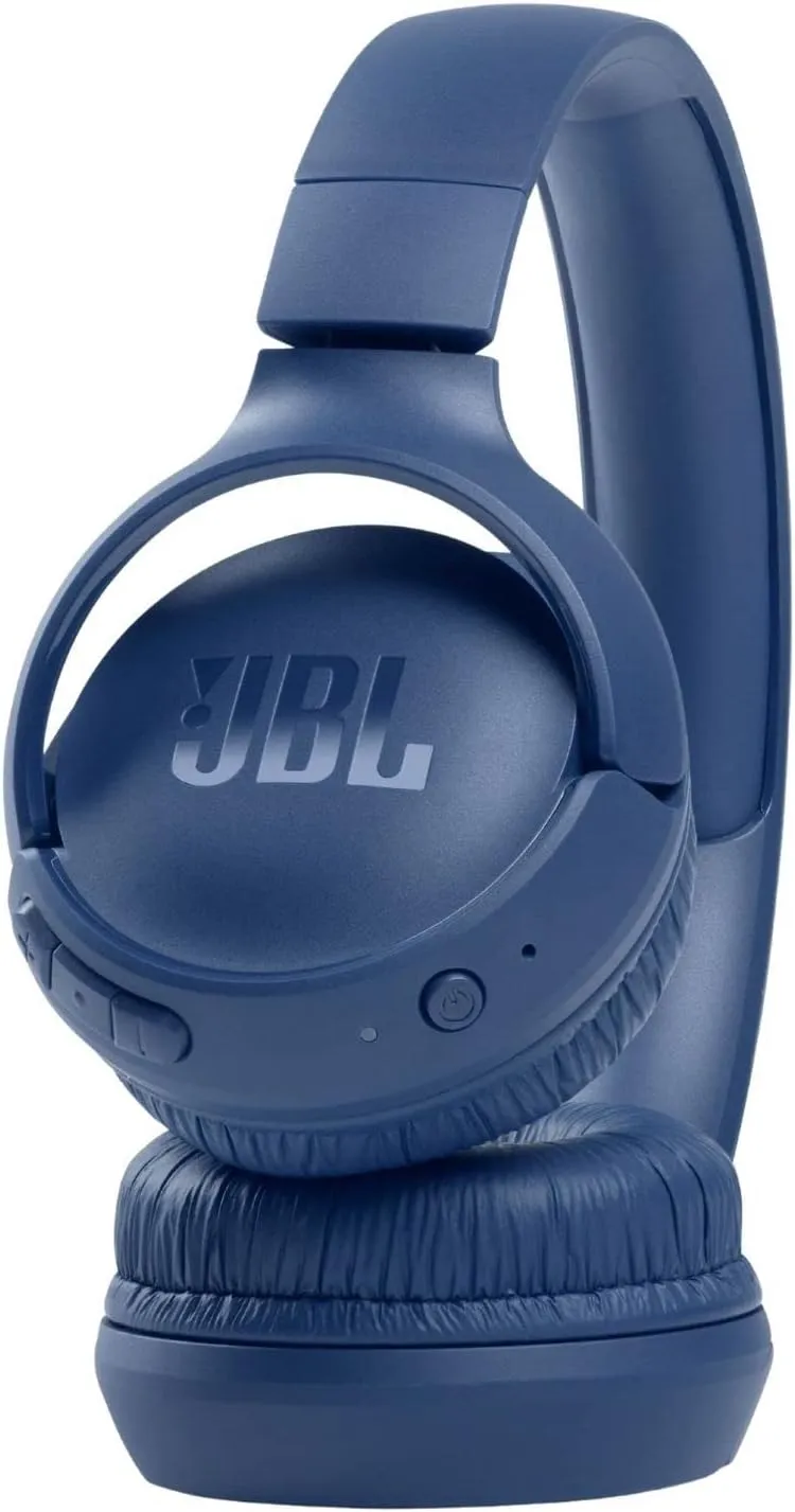 JBL Tune 510BT: Wireless On-Ear Headphones with Purebass Sound - Blue (Renewed)