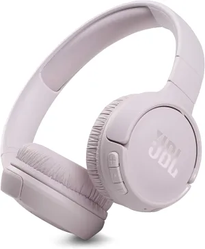 JBL Tune 510BT: Wireless On-Ear Headphones with Purebass Sound - Rose (Renewed)