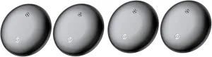 JieWeiXun Compatible Android Ultra-Thin Find My Device Tracker – IP66 Waterproof, 1-Year Battery, Global GPS Locator for Keys/Wallet/Luggage via Google Find My Network (BLK, 4 PCS)
