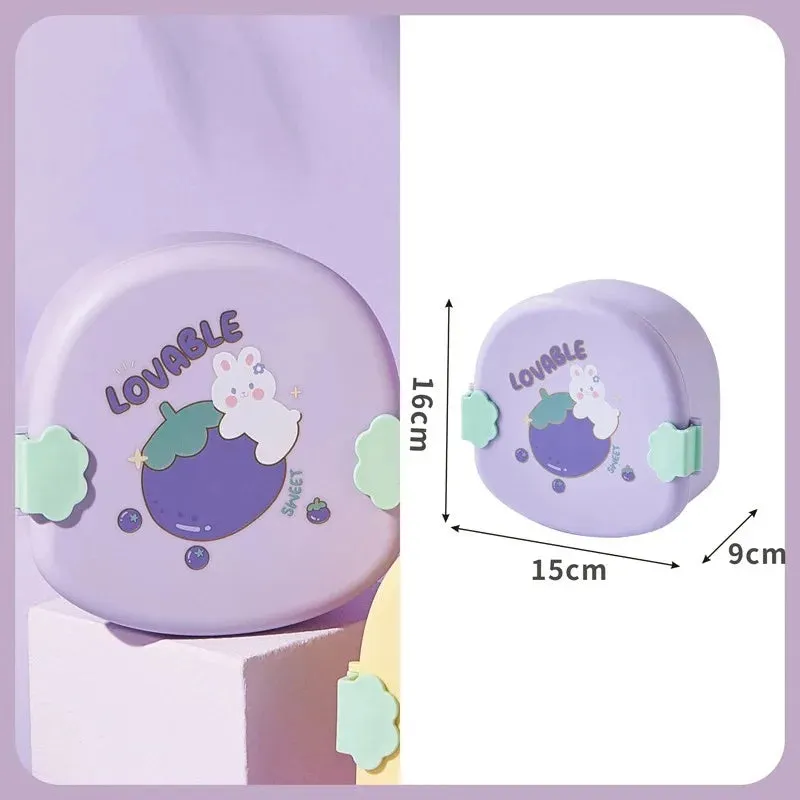 Kawaii Bento Lunch Box 🐸💕 - Adorable Leakproof Food Container for Kids & Toddlers | Perfect for School, Picnics & Travel! 🍱✨