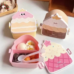 Kawaii Bento Lunch Box 🐸💕 - Adorable Leakproof Food Container for Kids & Toddlers | Perfect for School, Picnics & Travel! 🍱✨