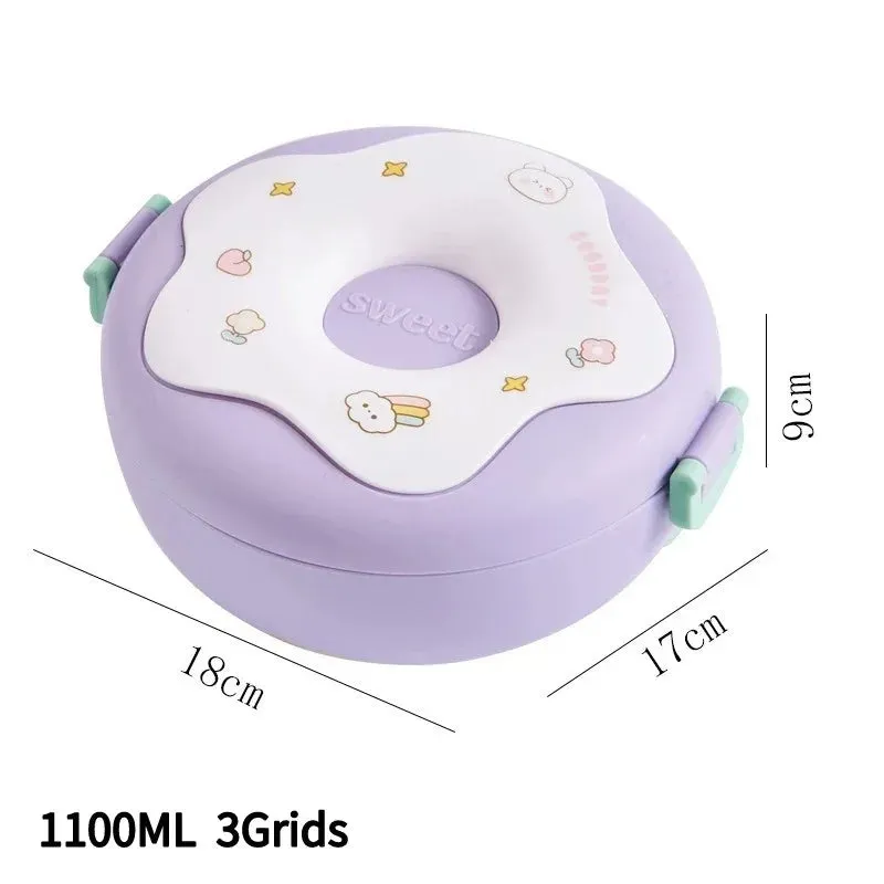 Kawaii Bento Lunch Box 🐸💕 - Adorable Leakproof Food Container for Kids & Toddlers | Perfect for School, Picnics & Travel! 🍱✨