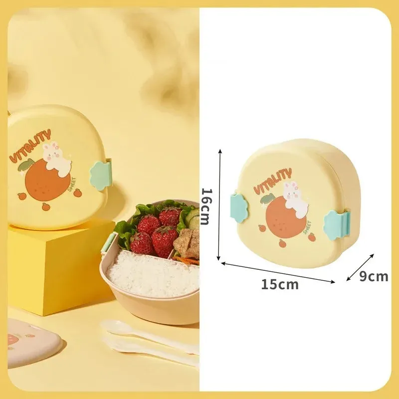 Kawaii Bento Lunch Box 🐸💕 - Adorable Leakproof Food Container for Kids & Toddlers | Perfect for School, Picnics & Travel! 🍱✨