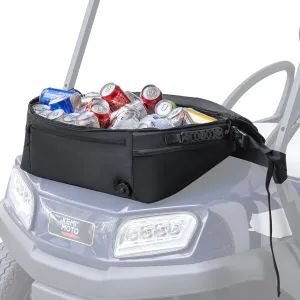KEMIMOTO Golf Cart Cooler Bag, Fits 30 11oz Cans, Insulated with Drain Plug, Reflective Finish, Handy Pockets, Golf Cart Accessories Gifts for Golfers Men, Compatible with EZGO Club Car