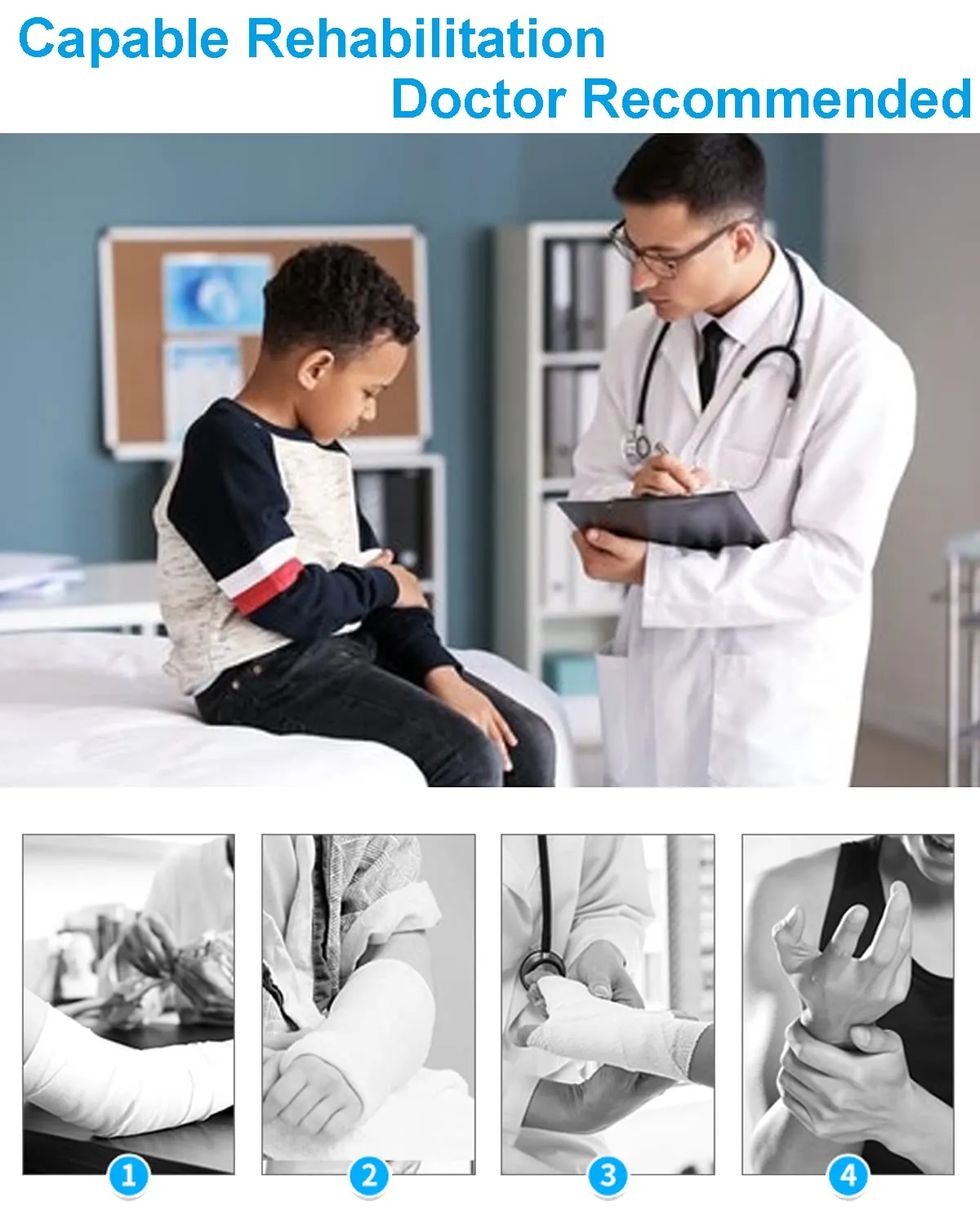 Kids Arm Sling, Breathable, Cool, Soft & Comfort, Adjustable, Toddler Children Pediatric Rotator Cuff, Elbow Support for Broken, Fractured Arm & Shoulder Injury, Medical Immobilizer Band(Grey)
