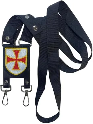 Knight Templar RED Cross Masonic Sling Sword Scabbard Holder HOC SIGNO VINCES Adjustable 5'- 6" to 5' - 10"