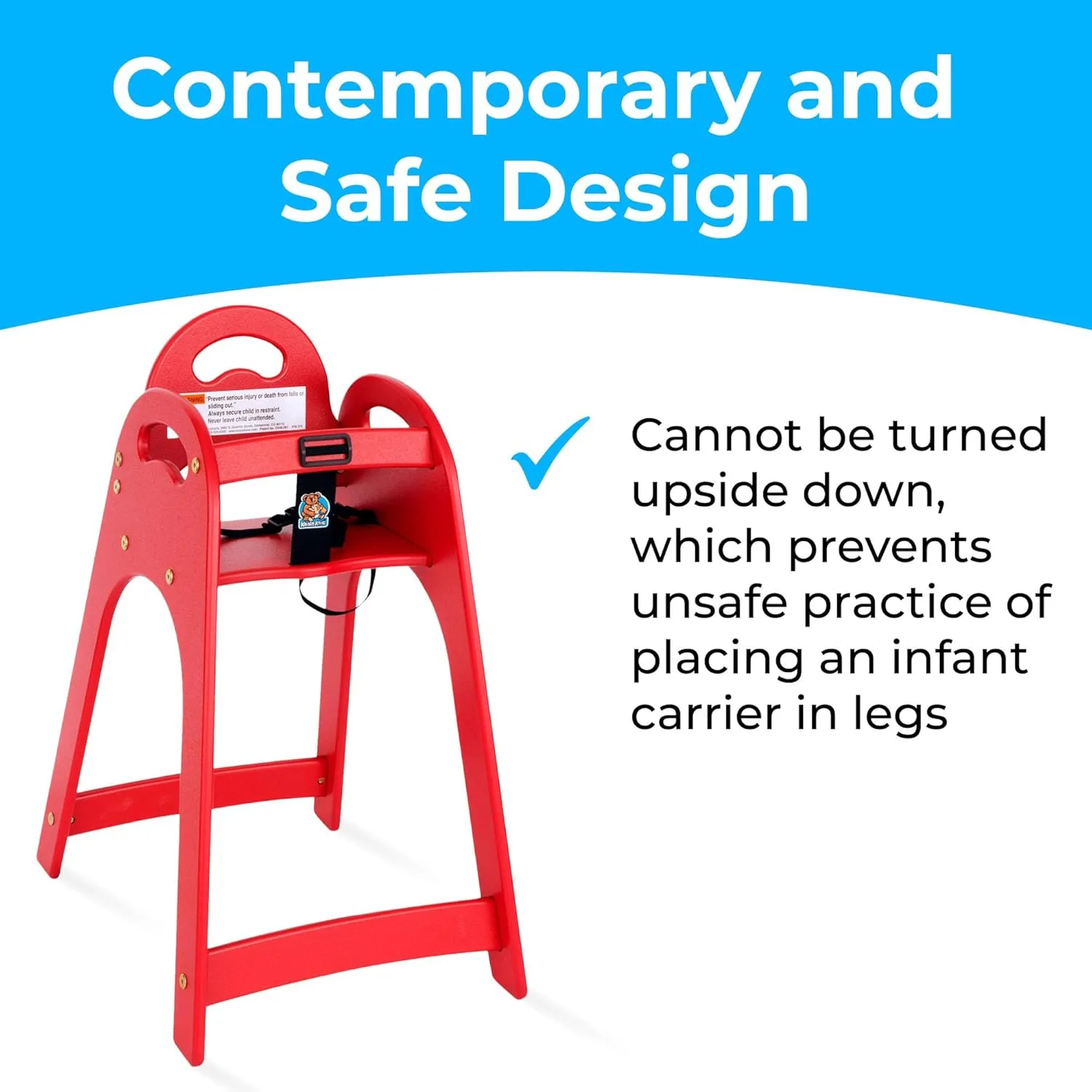 Koala Kare KB105-03 Designer High Chair Red
