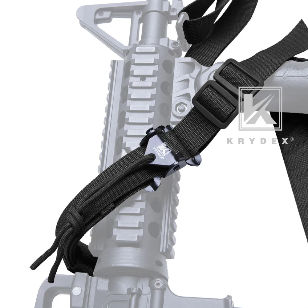 KRYDEX MK2 Sniper Sling Lightweight Tactical Wide Padded 2 Point Quick Adjustable Rifle Gun Sling