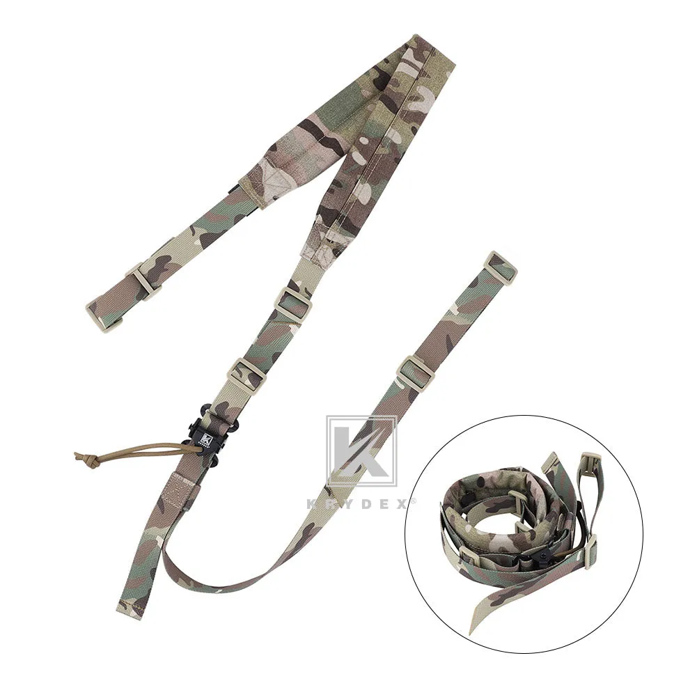 KRYDEX MK2 Sniper Sling Lightweight Tactical Wide Padded 2 Point Quick Adjustable Rifle Gun Sling