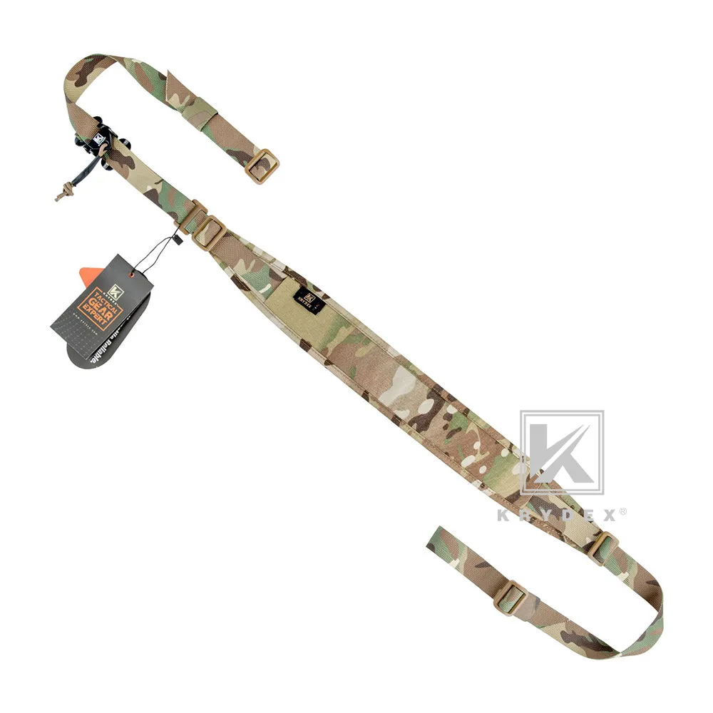 KRYDEX Modular Slingster Sling Tactical Wide Padded Pull Tab 2 Point Quick Adjustable Rifle Gun Sling