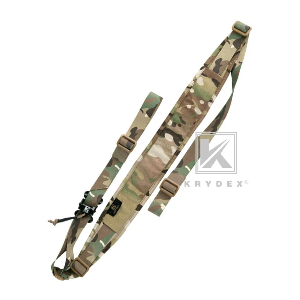 KRYDEX Modular Slingster Sling Tactical Wide Padded Pull Tab 2 Point Quick Adjustable Rifle Gun Sling