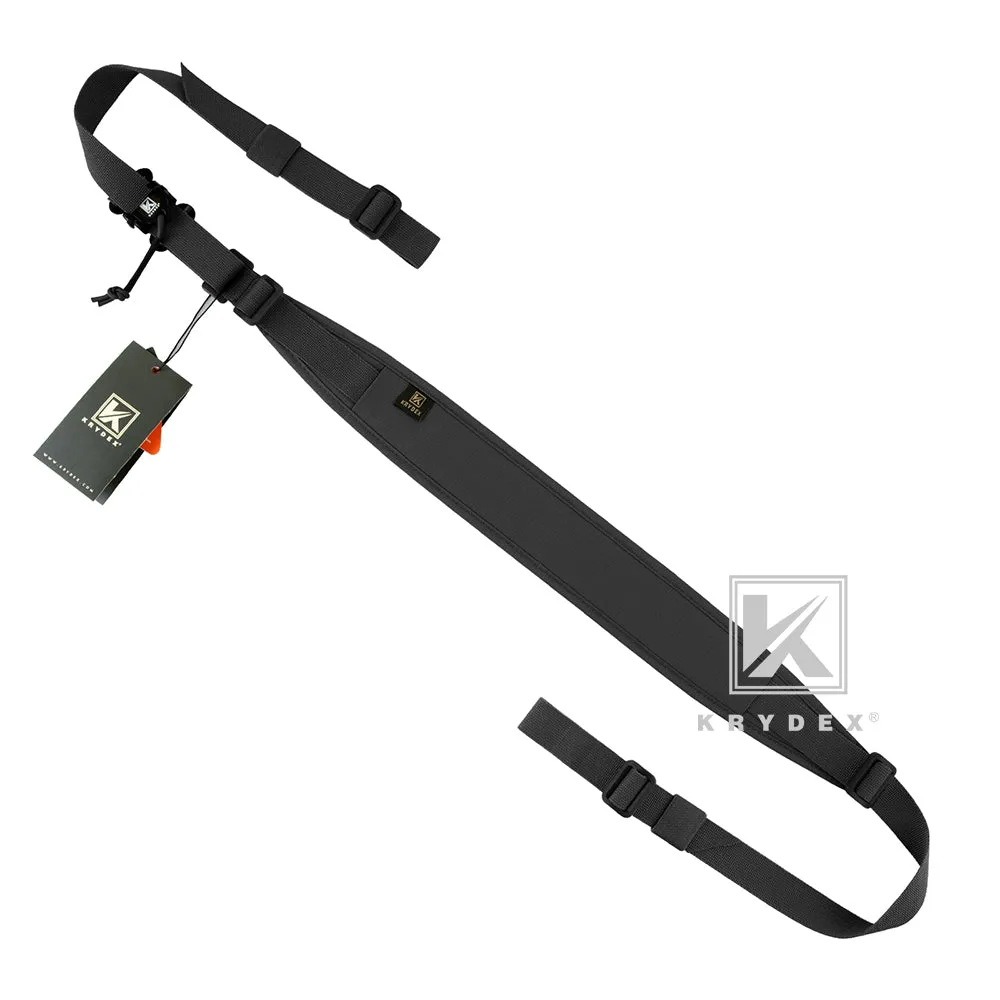 KRYDEX Modular Slingster Sling Tactical Wide Padded Pull Tab 2 Point Quick Adjustable Rifle Gun Sling