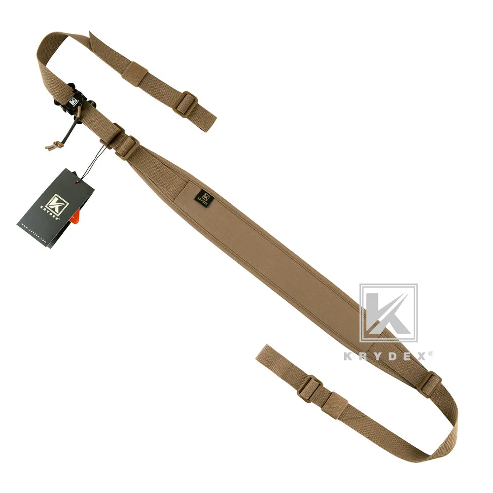 KRYDEX Modular Slingster Sling Tactical Wide Padded Pull Tab 2 Point Quick Adjustable Rifle Gun Sling