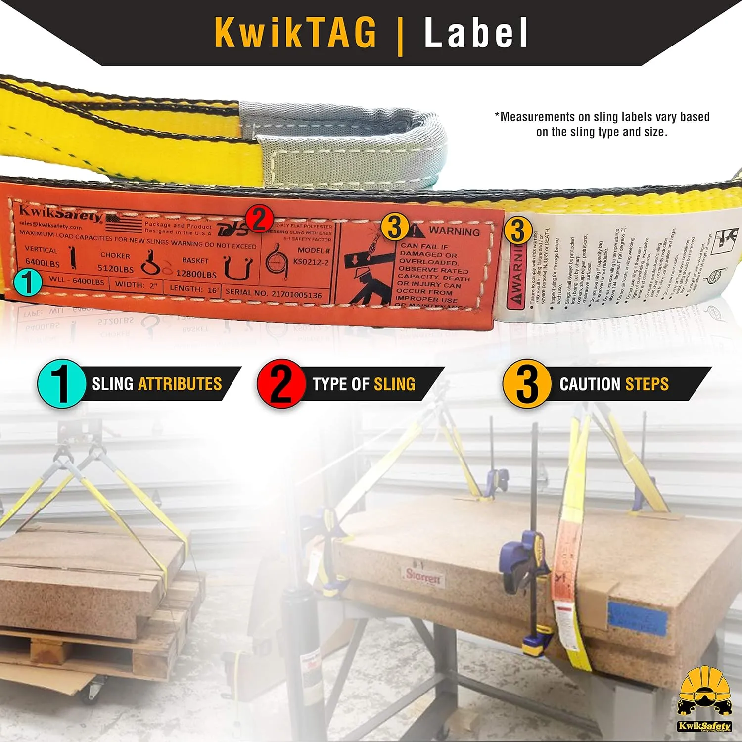 KwikSafety - Charlotte, NC - Mighty Sumo 2”x 8’ Poly Web Sling Lifting Strap Construction ASME OSHA / 6400lbs Vertical 5100lbs Choker 12800lbs Basket/Rigging Moving Towing Hoisting Gear